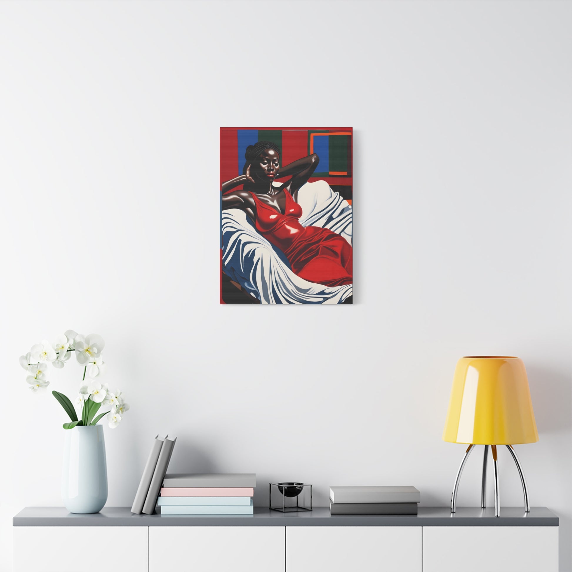 I'll Think About It Afrocentric Black Woman Abstract Art Canvas Wall Print - Xtreme Shopper