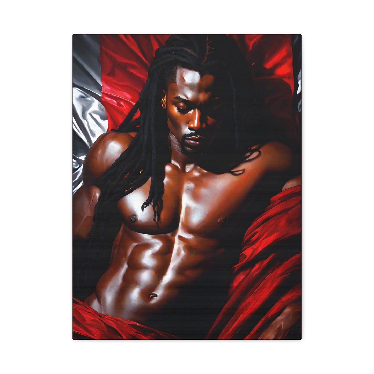 Him Afrocentric Black Artwork Canvas Wall Print