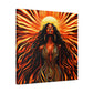 Sunkissed Afrocentric Black Woman Abstract Art Canvas Wall Print