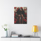 Like A Rose Black Woman Art Canvas Wall Print