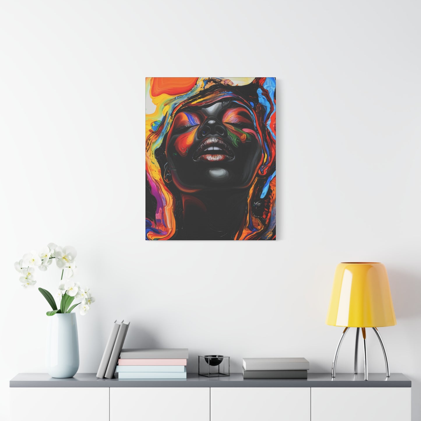 Yes Afrocentric Black Woman Art Canvas Wall Print