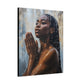 Naturally Peaceful Afrocentric Black Woman Art Canvas Wall Print