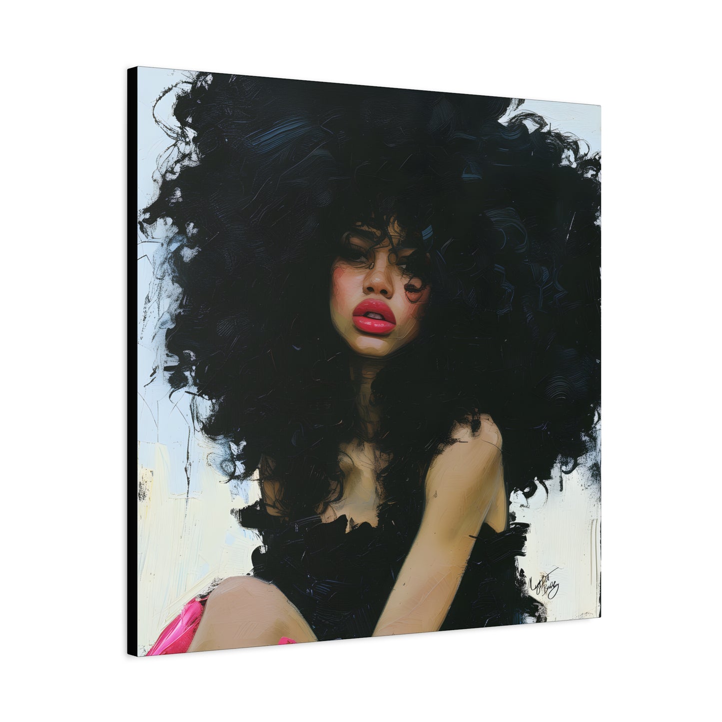 Mary Afrocentric Black Woman Art Canvas Wall Print
