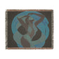 In Sync With The Rhythm Abstract Black Woman Afrocentric Art Woven Throw Blanket - Xtreme Shopper