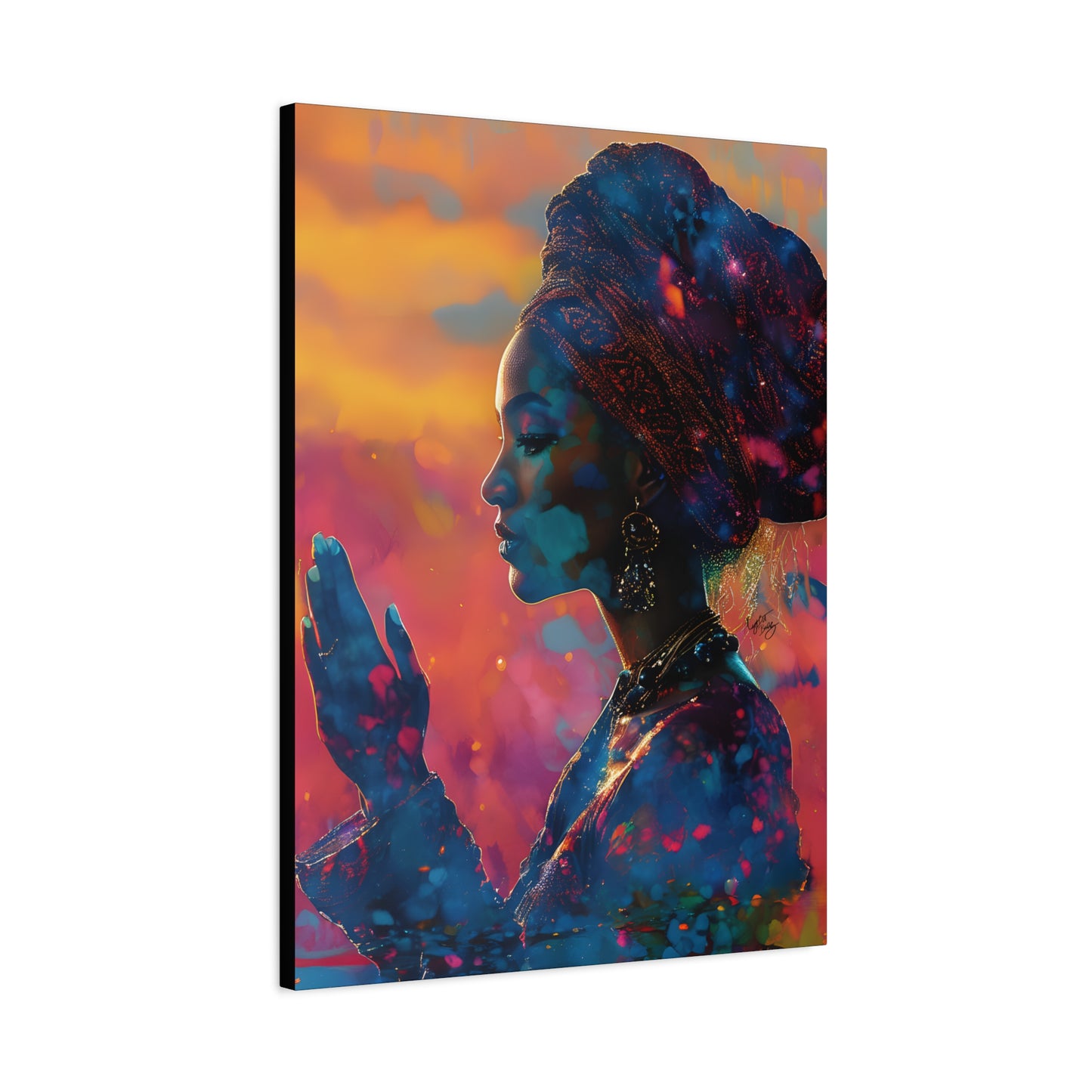 Manifest It Afrocentric Black Woman Art Canvas Wall Print - Xtreme Shopper