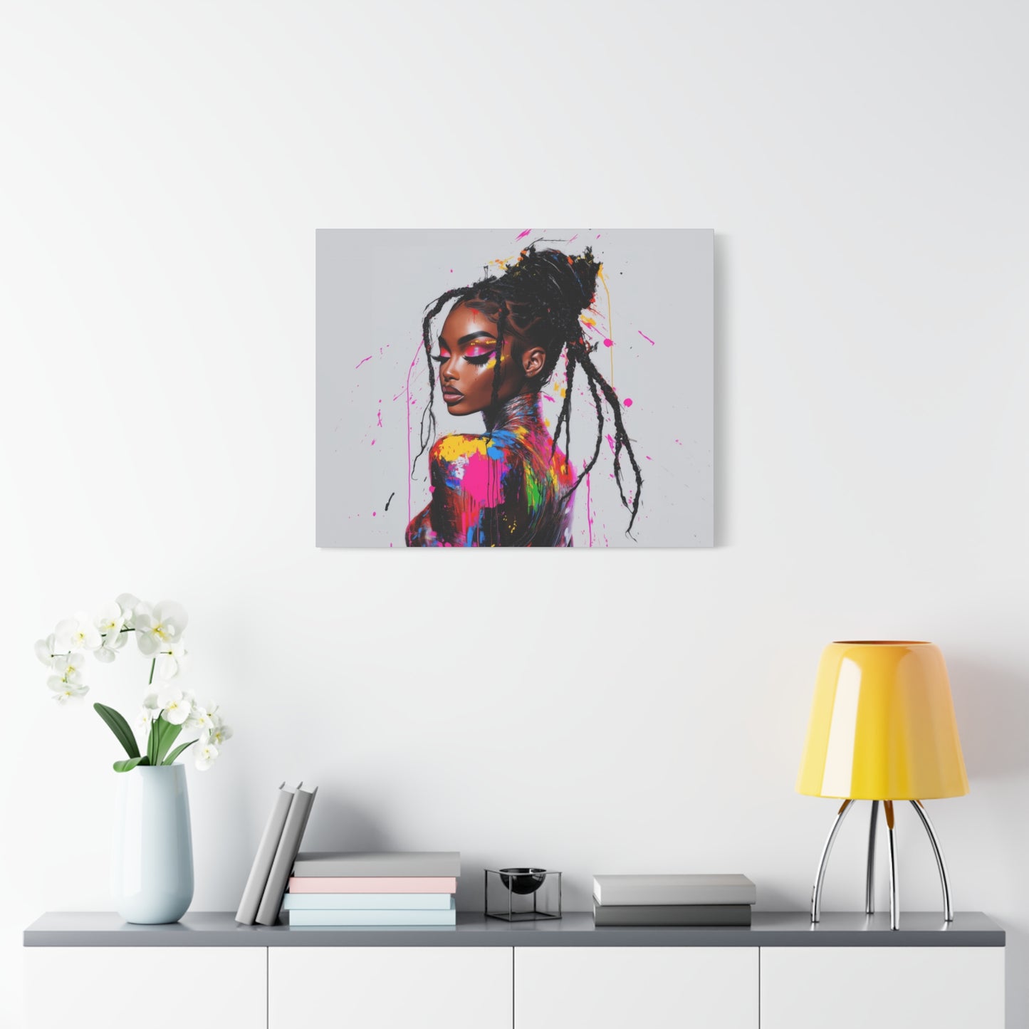 Confidence Afrocentric Black Woman Inspirational Spiritual Art Canvas Wall Print