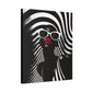 Beauty In Black And White Afrocentric Black Woman Art Canvas Wall Print