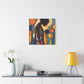 At Peace In Abstract Afrocentric Black Woman Abstract Art Canvas Wall Print - Xtreme Shopper
