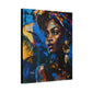 Vacation Vibes Afrocentric Black Woman Abstract Art Canvas Wall Print