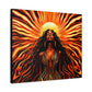 Sunkissed Afrocentric Black Woman Abstract Art Canvas Wall Print