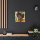 At Peace In The Garden Afrocentric Black Woman Art Canvas Wall Print