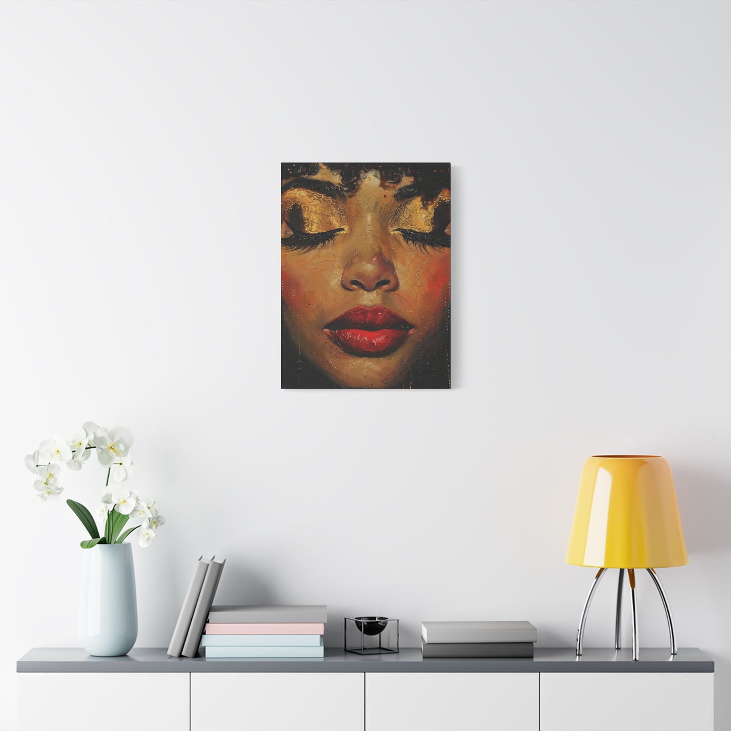 Just Meditate On It Black Woman Art Canvas Wall Print