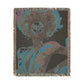 Everything About Me Black Woman Art Woven Throw Blanket
