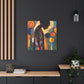 At Peace In Abstract Afrocentric Black Woman Abstract Art Canvas Wall Print - Xtreme Shopper
