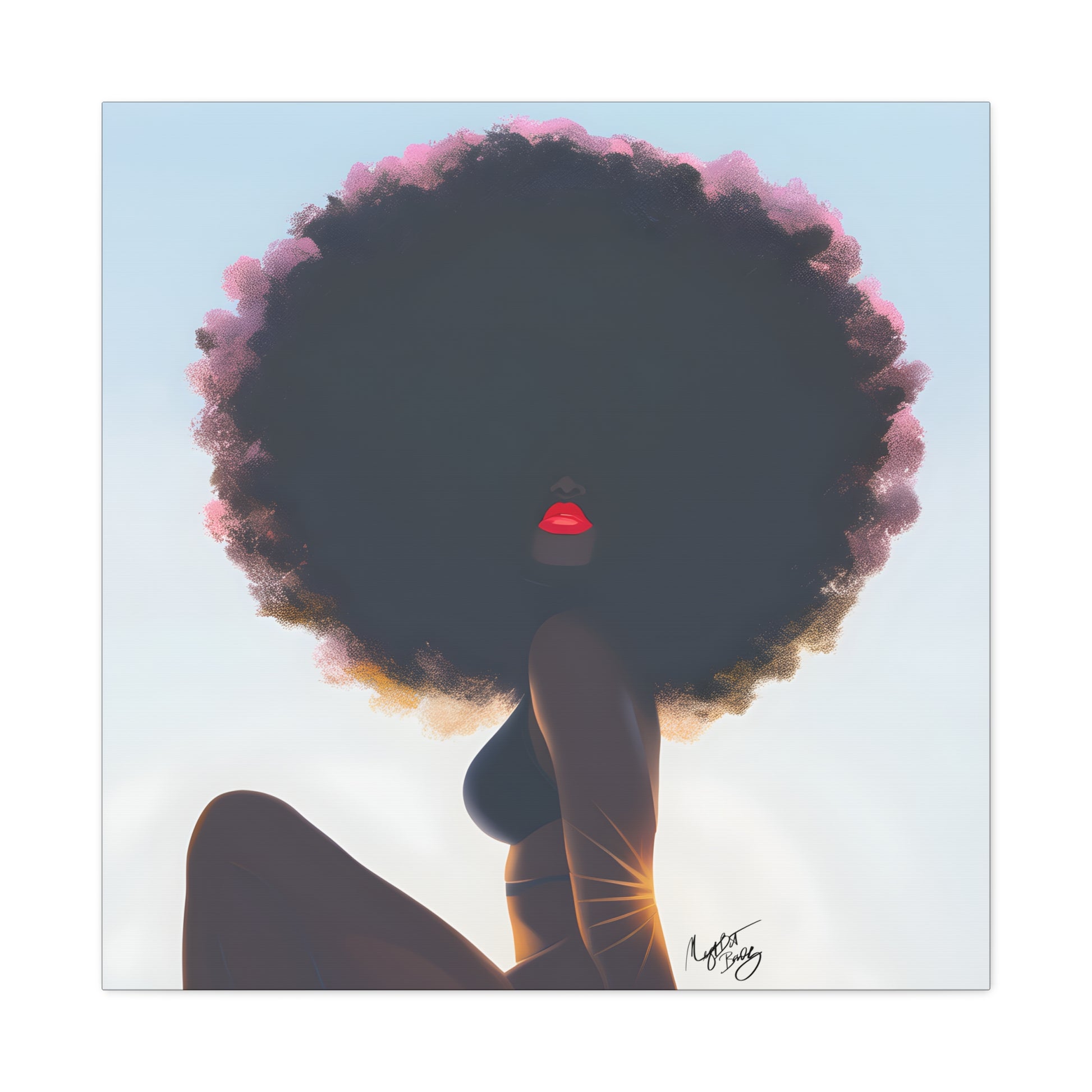 I Am That Chick Afrocentric Black Woman Abstract Fantasy Art Canvas Wall Print - Xtreme Shopper