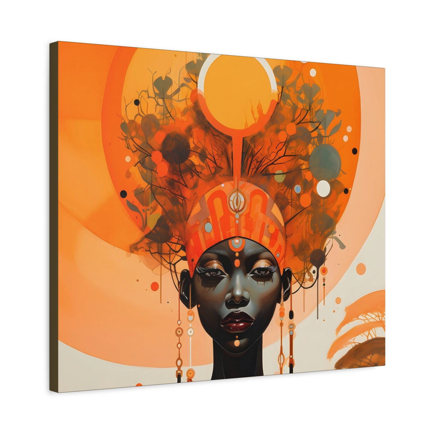 Beautiful Autumn Afternoon Black Woman Art Canvas Wall Print - Xtreme Shopper