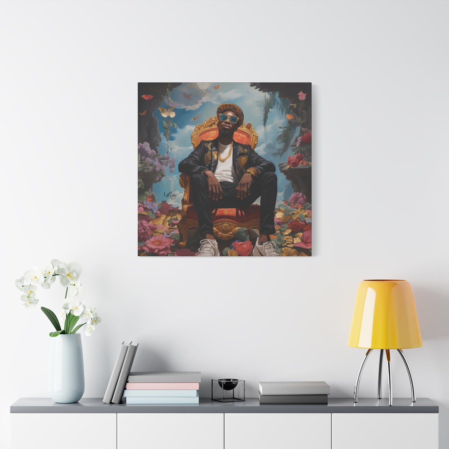 SurrealFlyism Afrocentric Black Man Art Canvas Wall Print