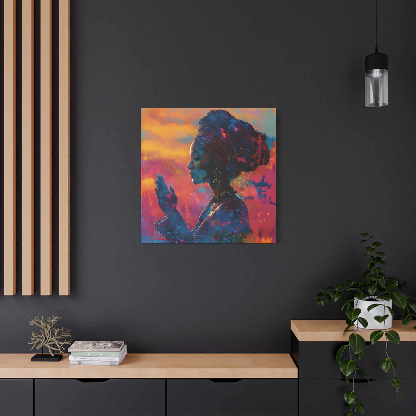 Manifest It Afrocentric Black Woman Art Canvas Wall Print - Xtreme Shopper