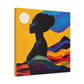 Serenity In Full Color Black Woman Art Canvas Wall Print