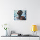 Refreshed Afrocentric Black Woman Art Canvas Wall Print