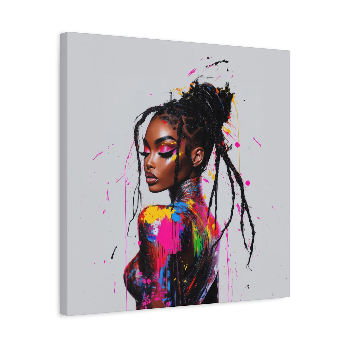 Confidence Afrocentric Black Woman Inspirational Spiritual Art Canvas Wall Print