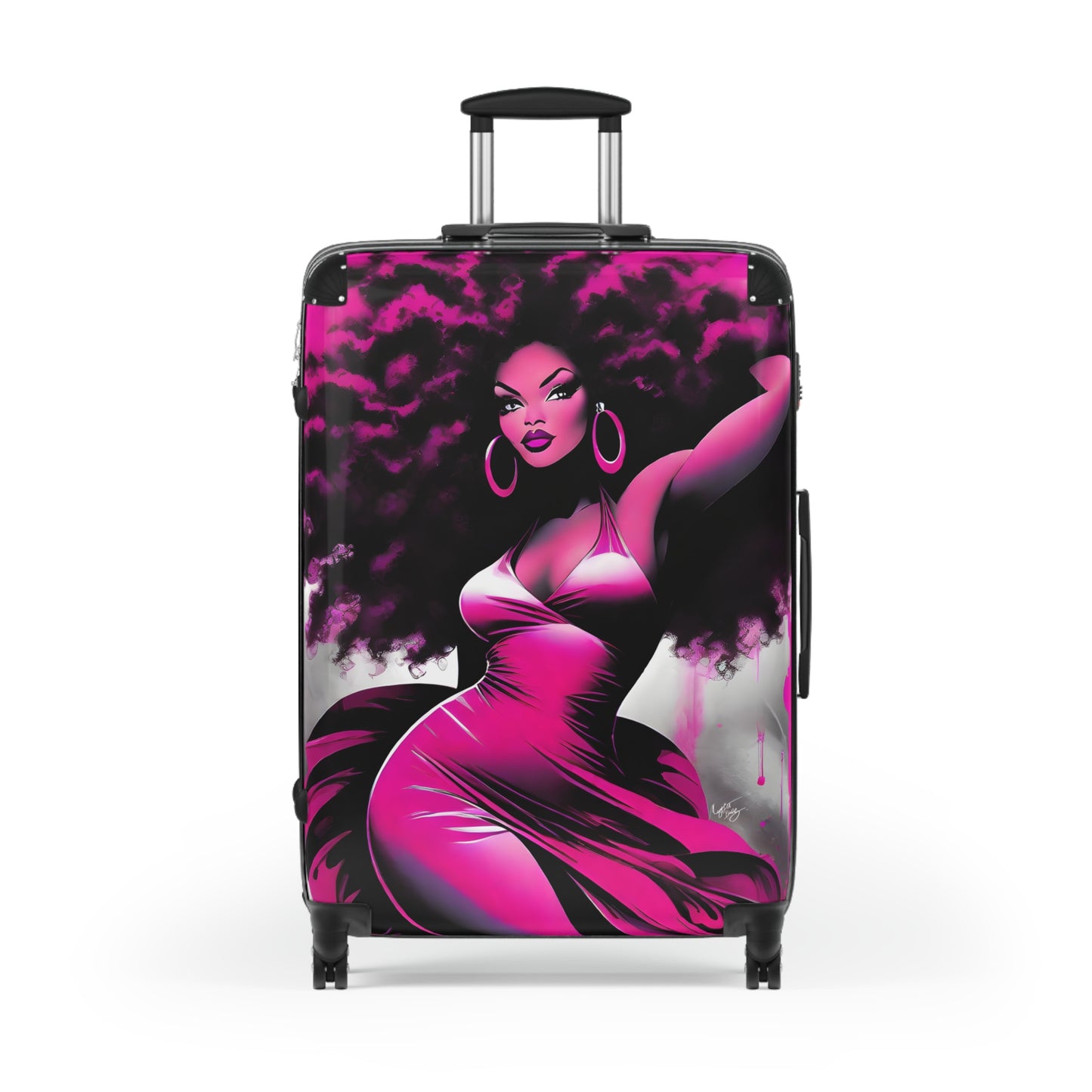 I Am She Black Woman Art Hardshell Hardside Lockable Spinner Suitcase