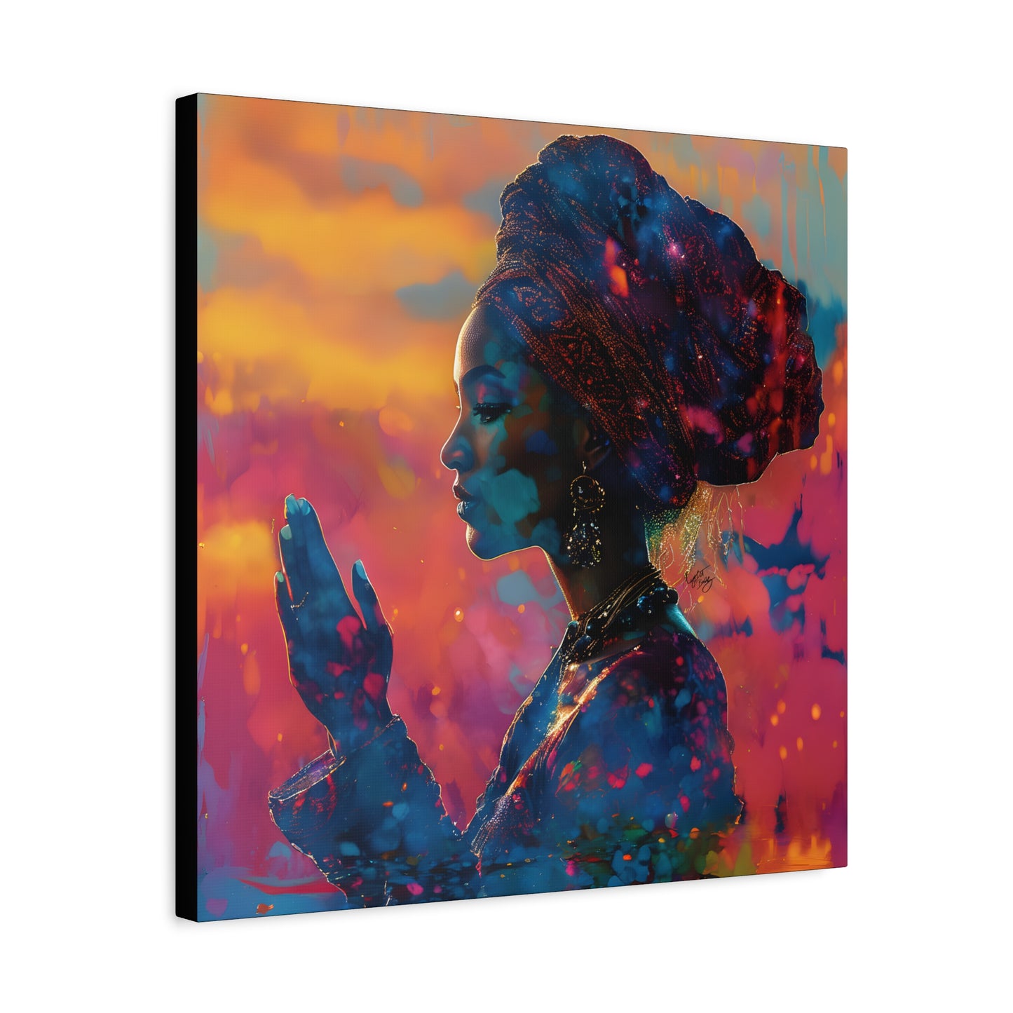 Manifest It Afrocentric Black Woman Art Canvas Wall Print - Xtreme Shopper