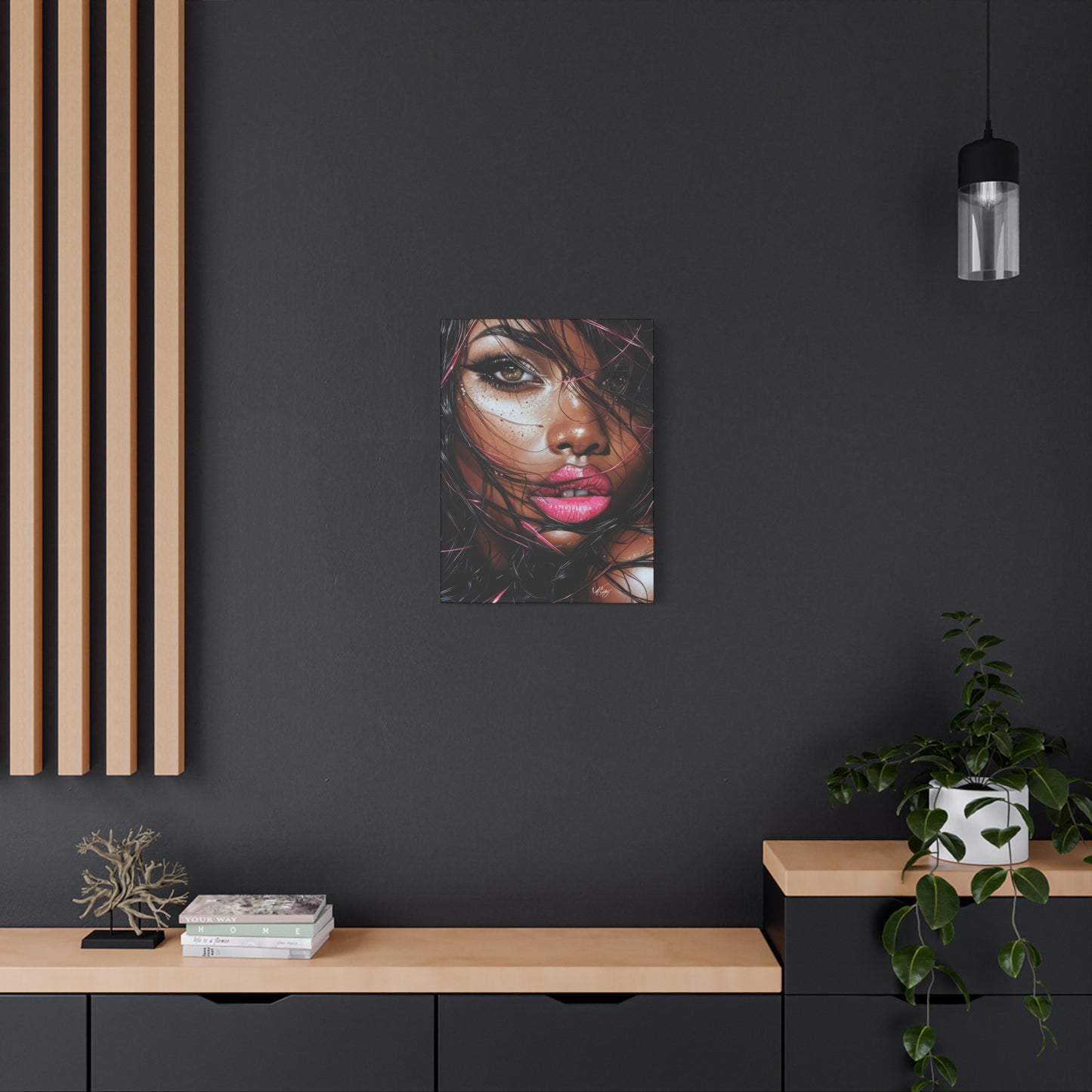 I'm Parched Afrocentric Black Woman Art Canvas Wall Print