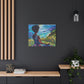 There's Peace By The Sea Afrocentric Black Woman Art Canvas Wall Print