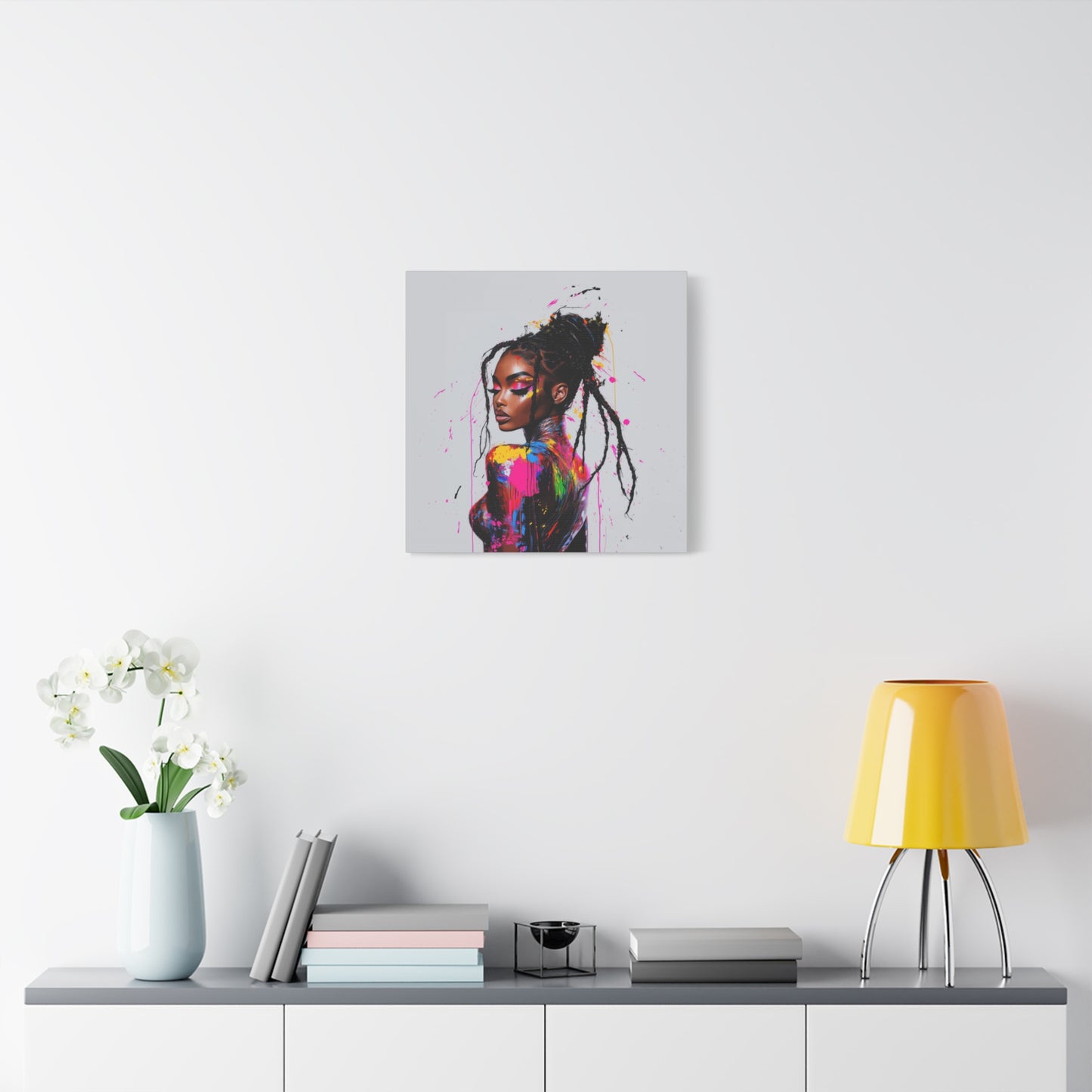 Confidence Afrocentric Black Woman Inspirational Spiritual Art Canvas Wall Print