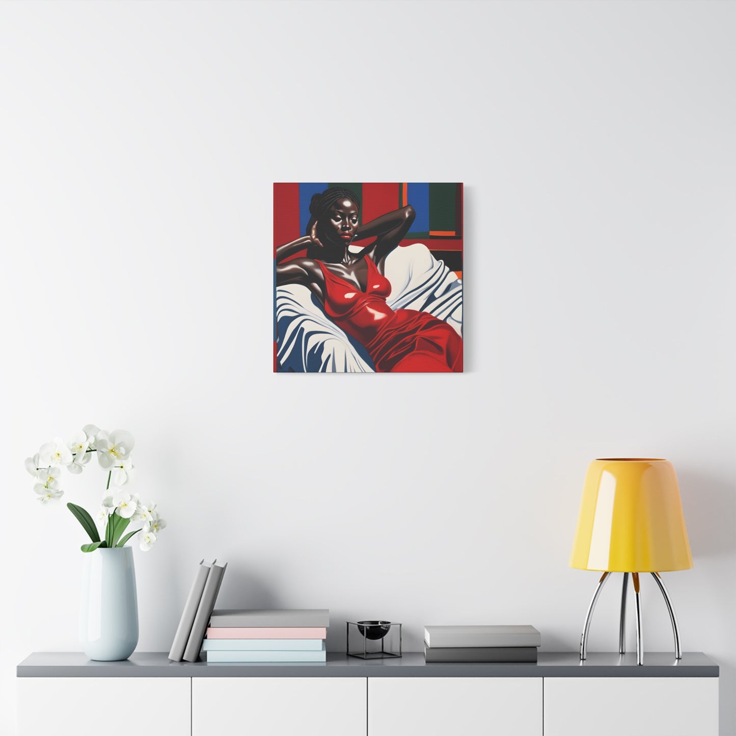 I'll Think About It Afrocentric Black Woman Abstract Art Canvas Wall Print - Xtreme Shopper