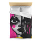Oversized Thoughts Abstract Black Art Microfiber Duvet Cover