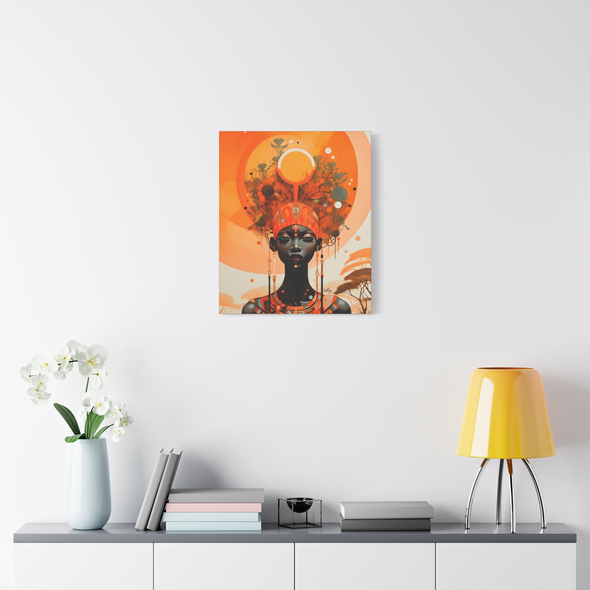 Beautiful Autumn Afternoon Black Woman Art Canvas Wall Print - Xtreme Shopper