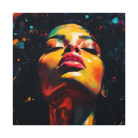 The Rapture Black Woman Abstract Artwork Canvas Wall Print