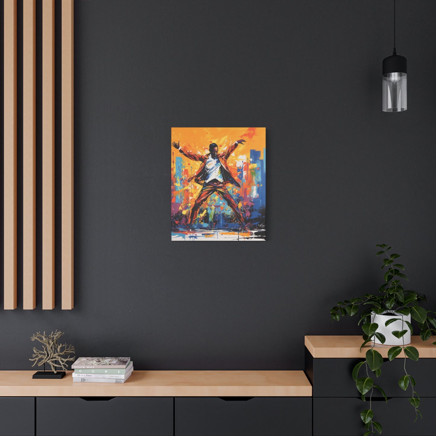 The Jazz Dancer Afrocentric Abstract Black Art Canvas Wall Print - Xtreme Shopper
