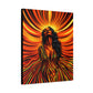 Autumn Rises Black Woman Art Canvas Wall Print
