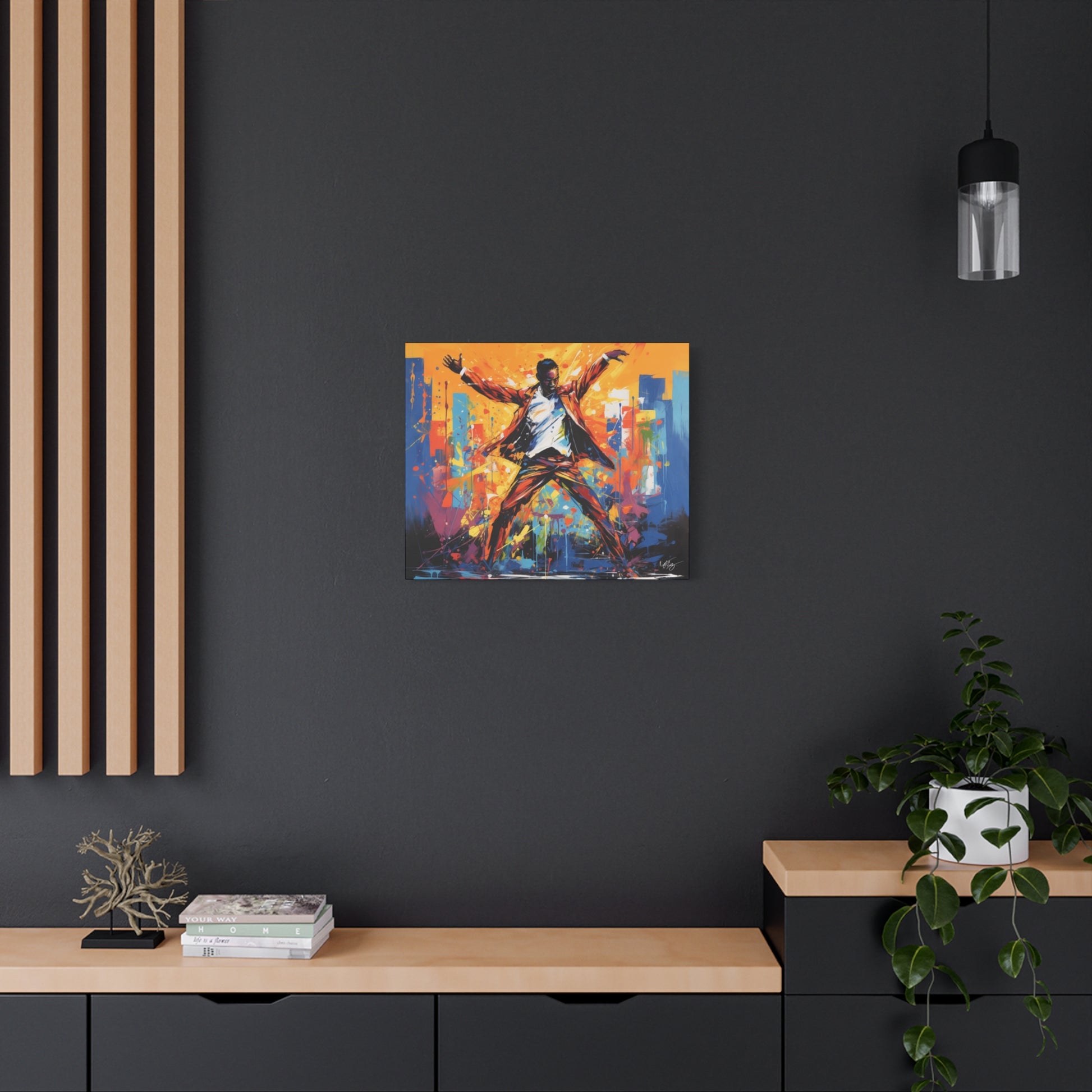 The Jazz Dancer Afrocentric Abstract Black Art Canvas Wall Print - Xtreme Shopper