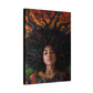 Rooted In My Mind Afrocentric Black Woman Inspirational Spiritual Art Canvas Wall Print - Xtreme Shopper