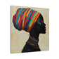 Regal Thoughts Afrocentric Black Woman Art Canvas Wall Print