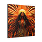 Sunkissed Afrocentric Black Woman Abstract Art Canvas Wall Print