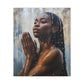 Naturally Peaceful Afrocentric Black Woman Art Canvas Wall Print