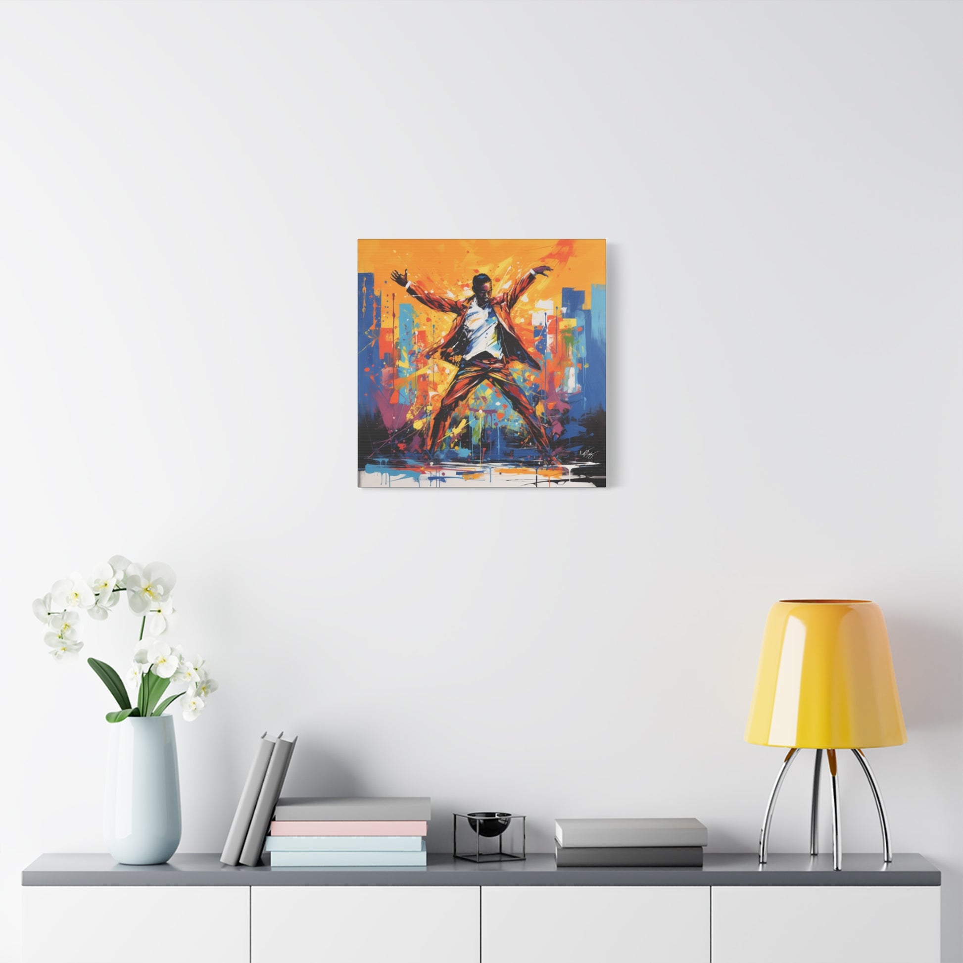 The Jazz Dancer Afrocentric Abstract Black Art Canvas Wall Print - Xtreme Shopper
