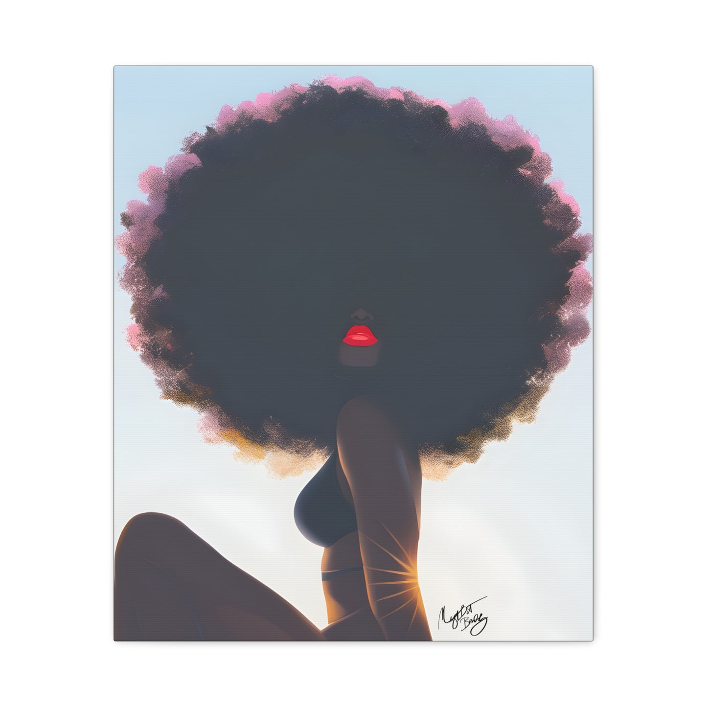 I Am That Chick Afrocentric Black Woman Abstract Fantasy Art Canvas Wall Print - Xtreme Shopper