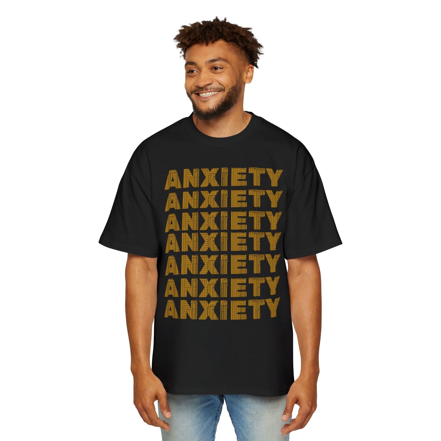Anxiety It's In My Head Streetwear Statement Unisex Heavyweight Cotton Oversized T-Shirt