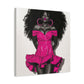 Pink Is My Color Black Woman Art Canvas Wall Print