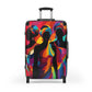 Girlfriends In Abstract Black Woman Art Hardshell Hardside Lockable Spinner Suitcase