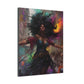 Flee To Freedom Afrocentric Abstract Black Woman Fantasy Alternative History Art Canvas Wall Print