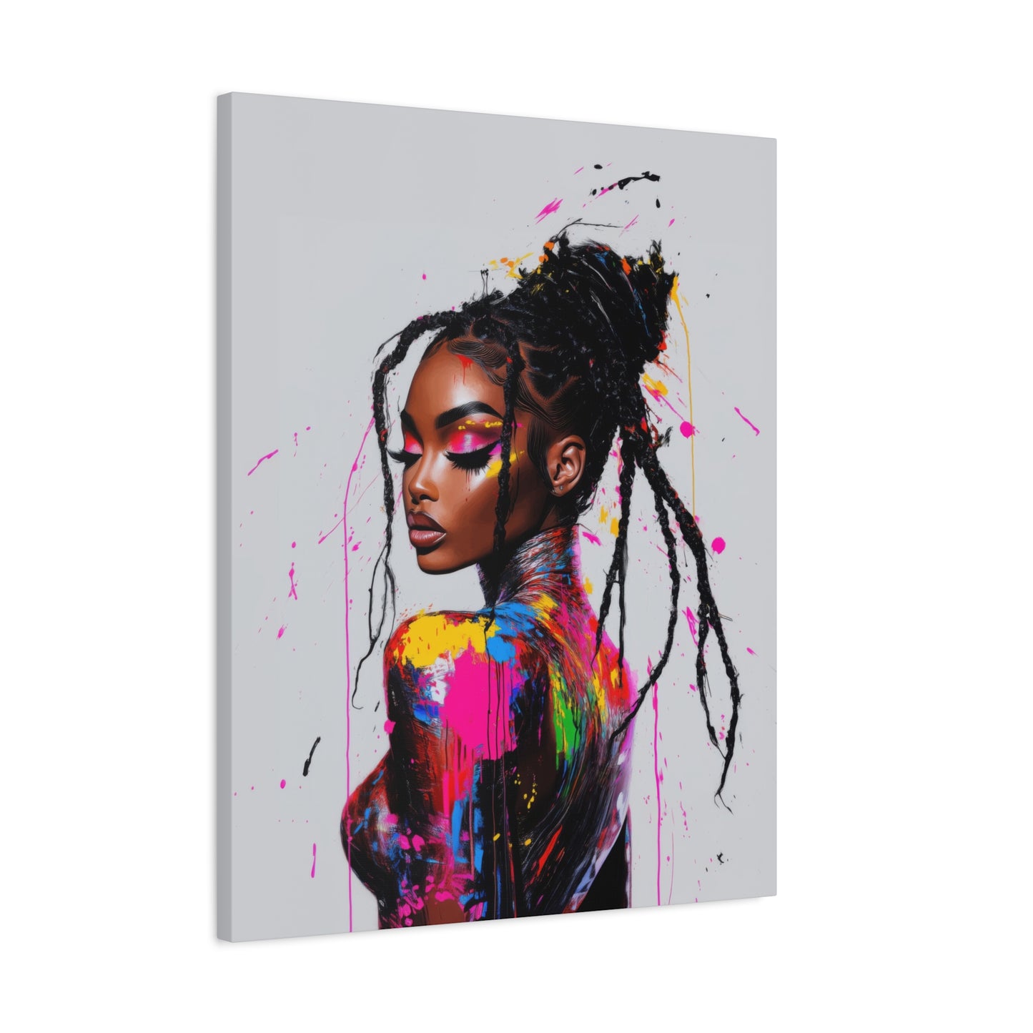 Confidence Afrocentric Black Woman Inspirational Spiritual Art Canvas Wall Print