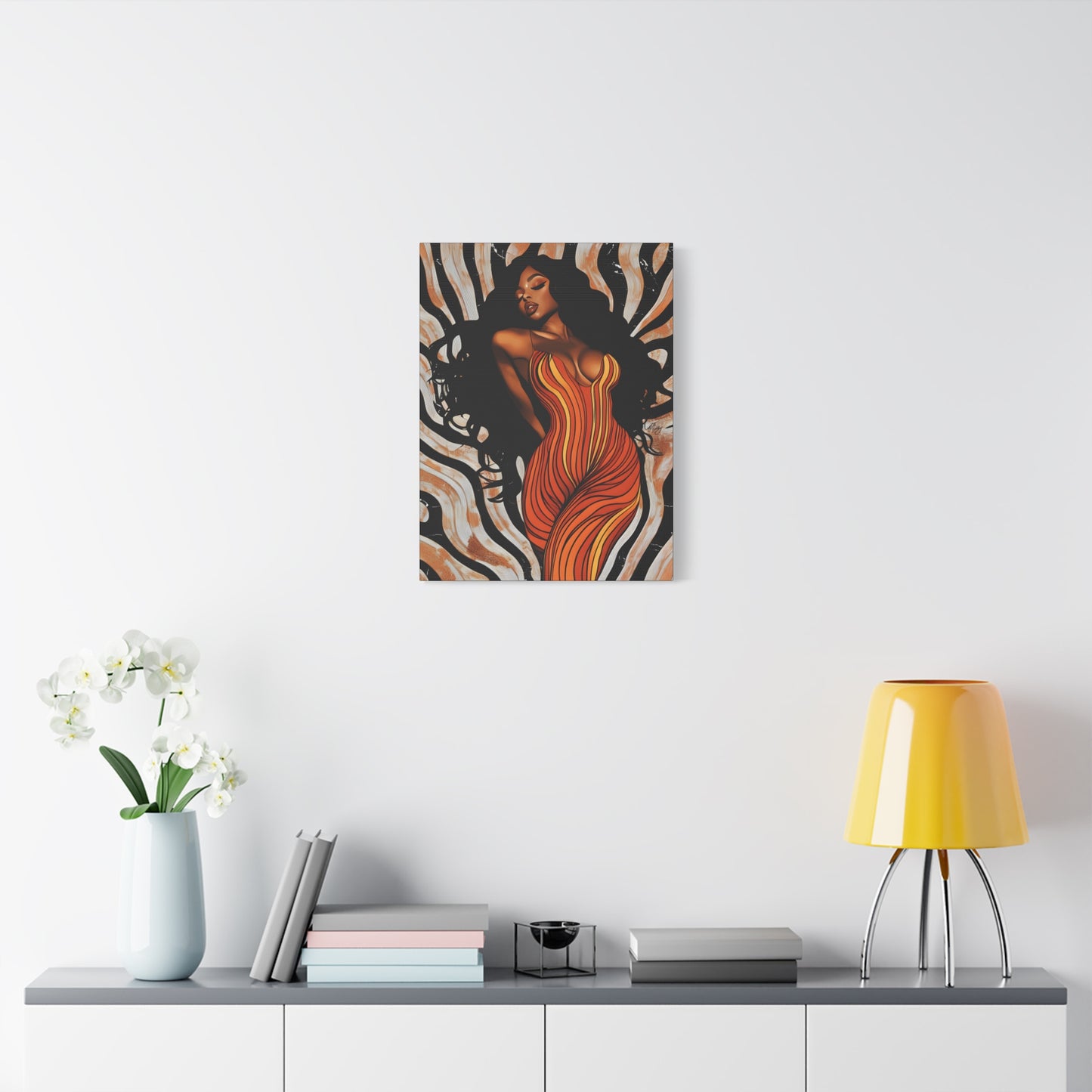 The Rhythm Is In Me Afrocentric Black Woman Art Canvas Wall Print - Xtreme Shopper