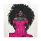 Pink Is My Color Black Woman Art Canvas Wall Print